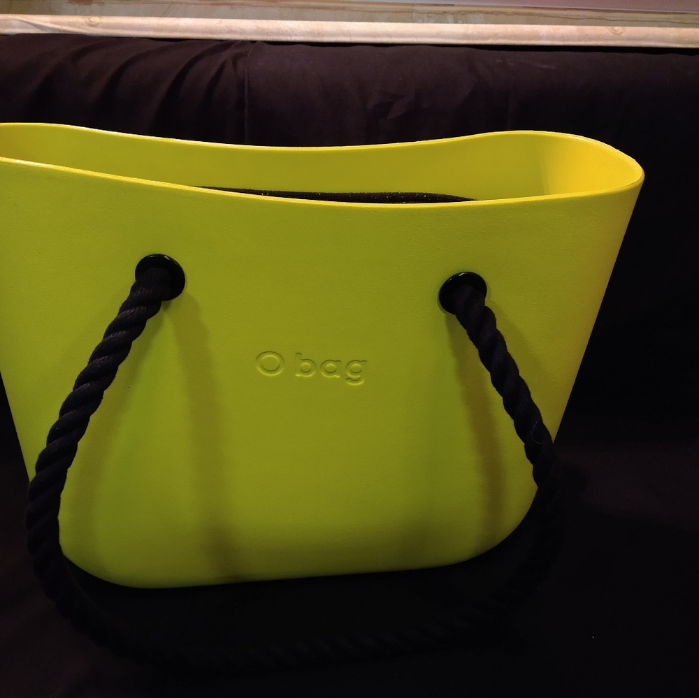 OBAG Italian bag rope handles canvas liner tote